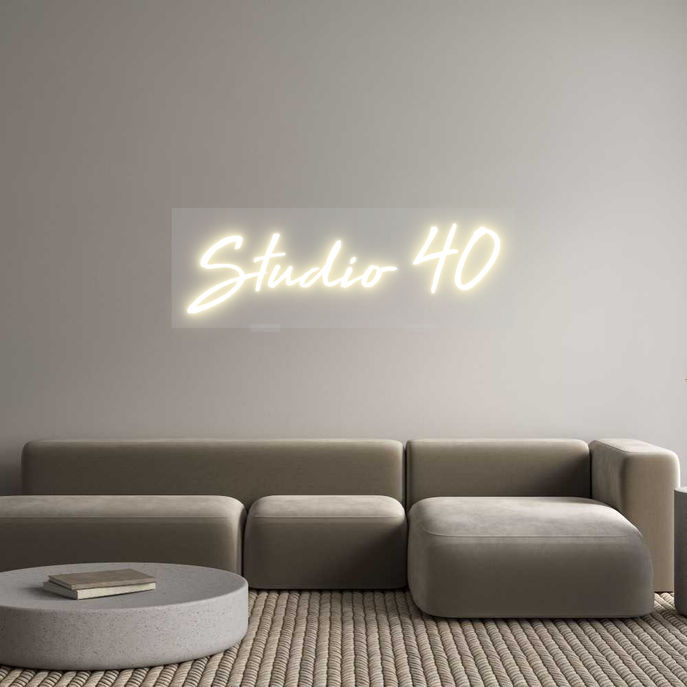 Enseigne LED néon personnalisée : Studio 40