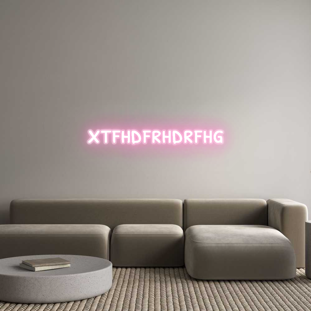 Custom LED Neon Sign: xtfhdfrhdrfhg - Neonific