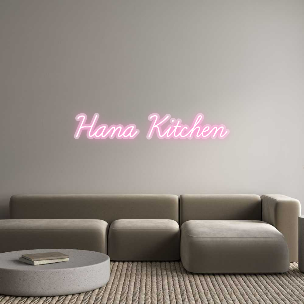 Custom LED Neon Sign: Hana Kitchen - Neonific