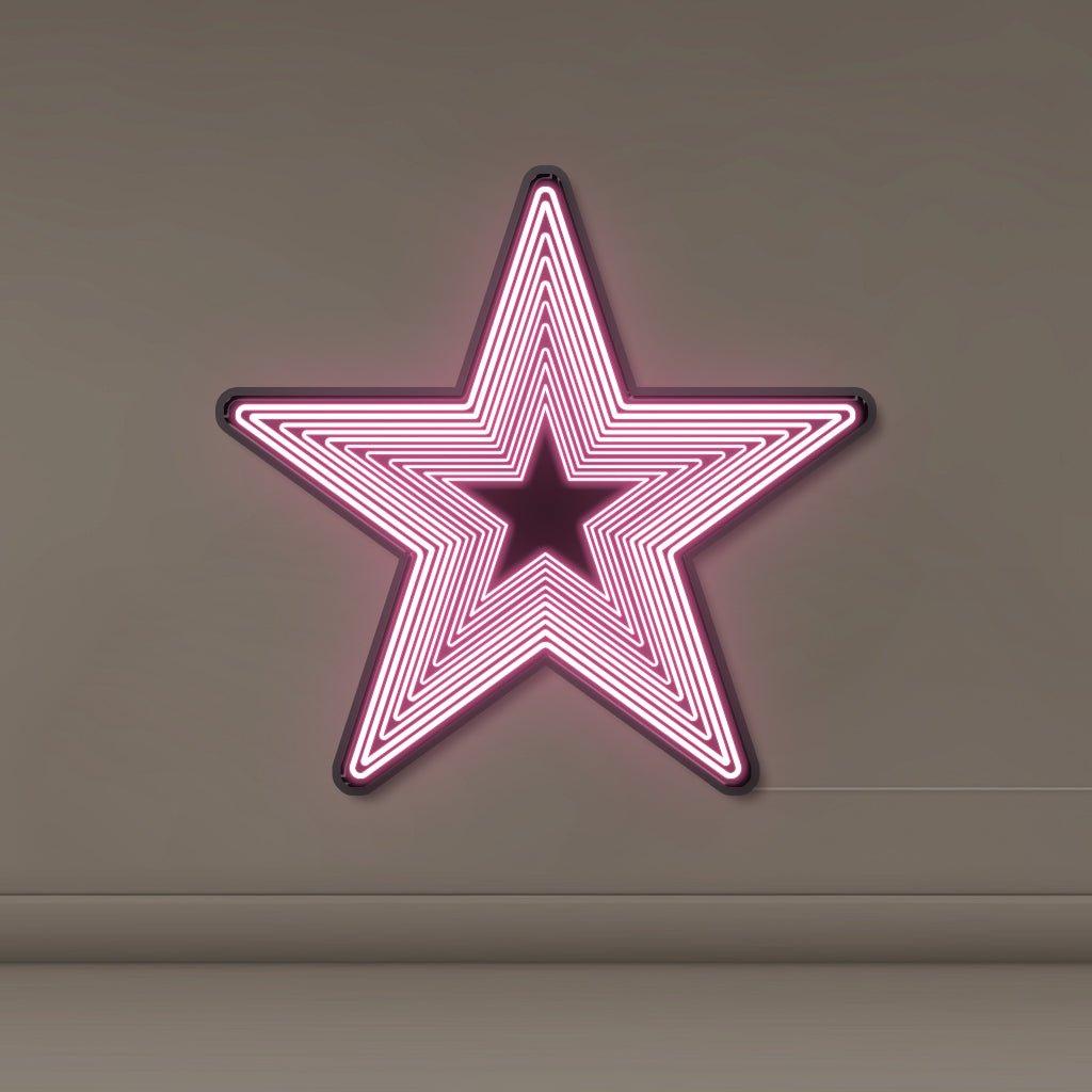 Infinity Mirror Star - Neonific - LED Neon Signs - 24" (61cm) - Light Pink