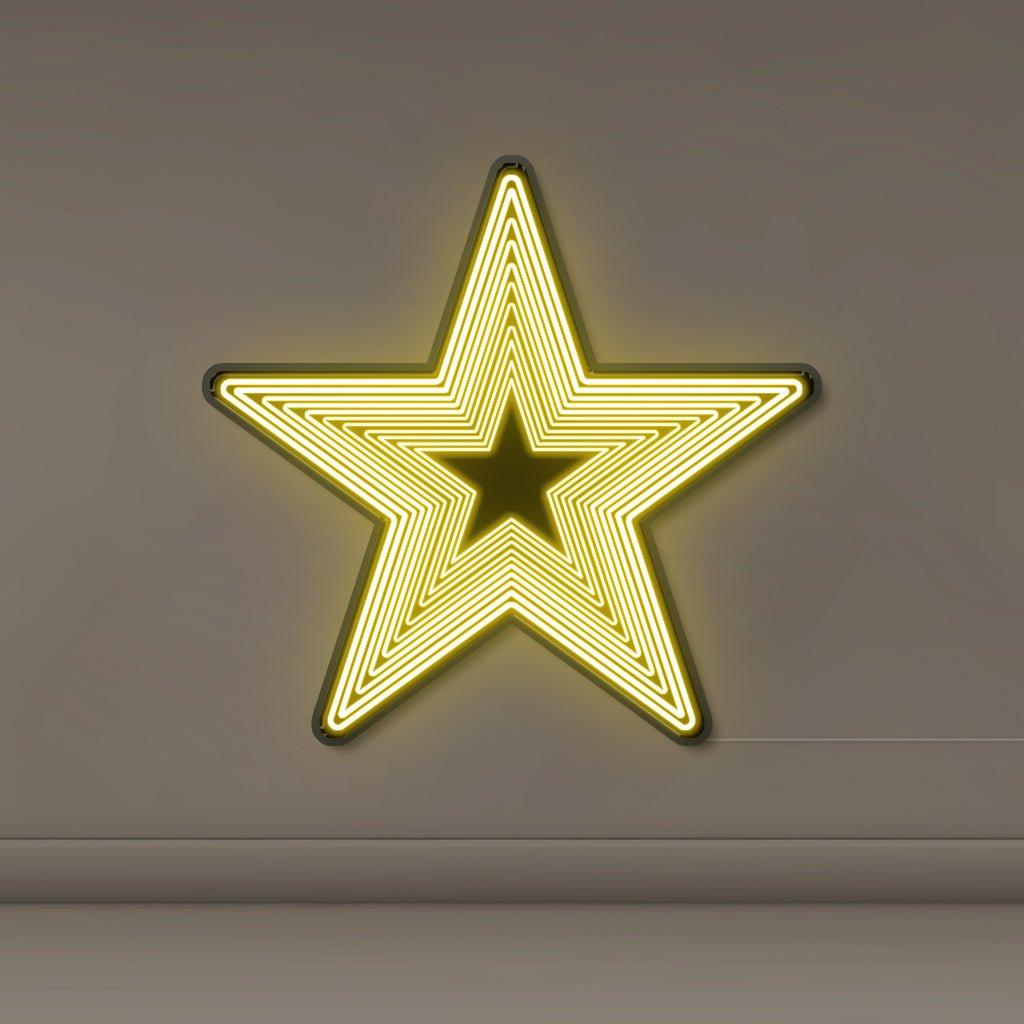 Infinity Mirror Star - Neonific - LED Neon Signs - 24" (61cm) - Yellow