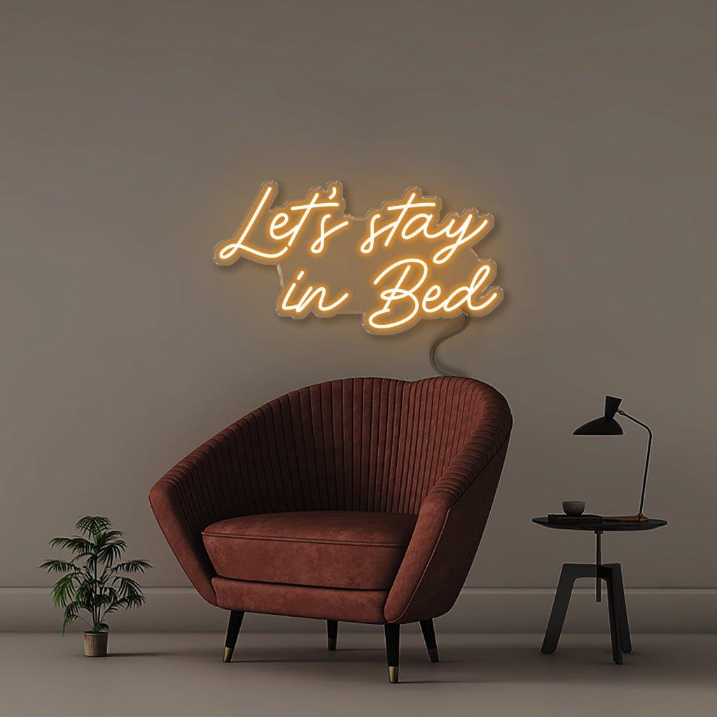 Let's Stay in Bed - Neonific - LED Neon Signs - 50 CM - Blue