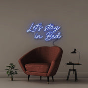 Let's Stay in Bed - Neonific - LED Neon Signs - 50 CM - Blue