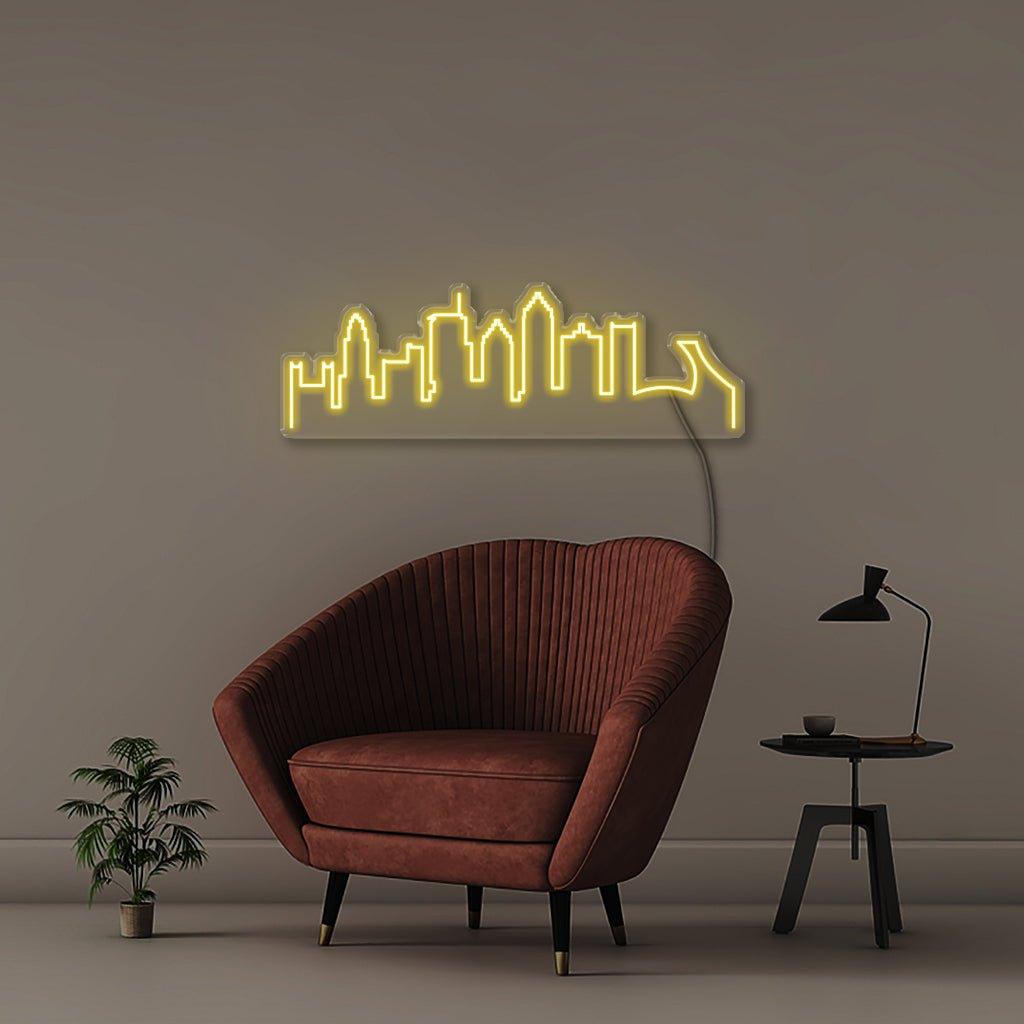 Montreal Cityscape - Neonific - LED Neon Signs - 36" (91cm) - Yellow