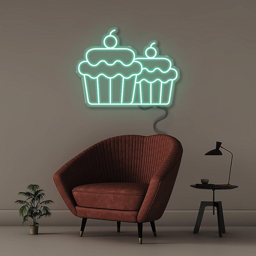 Neon Cupcakes - Neonific - LED Neon Signs - 50 CM - Blue