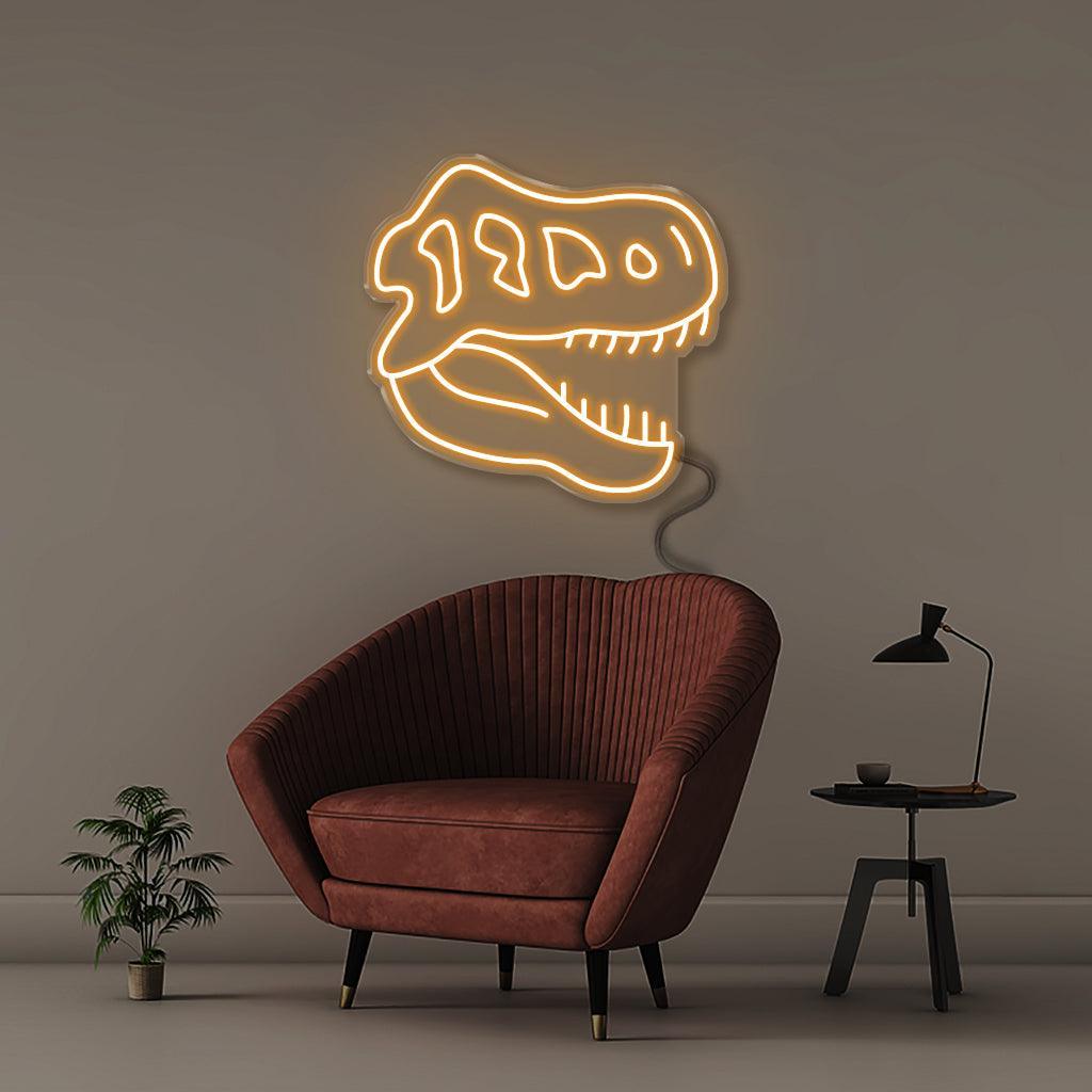 Neon Dino Skull - Neonific