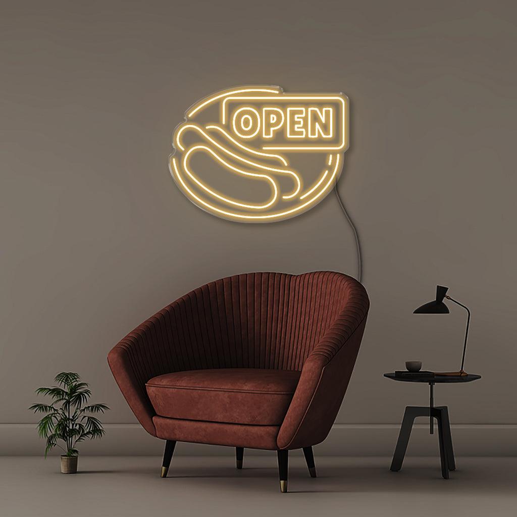 Open Sign for Hot Dogs - Neonific