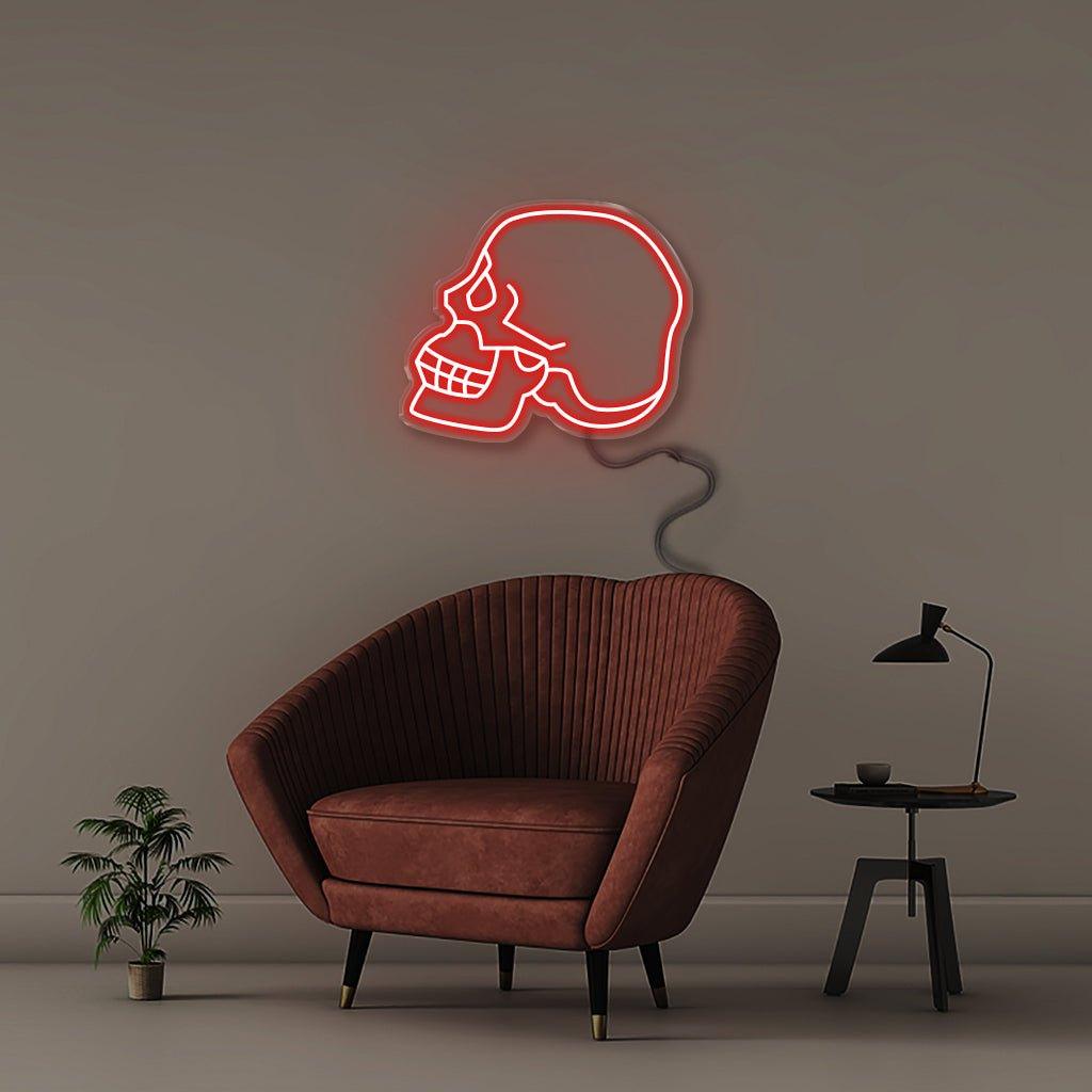 Neon Skull - Neonific - LED Neon Signs - 50 CM - Blue