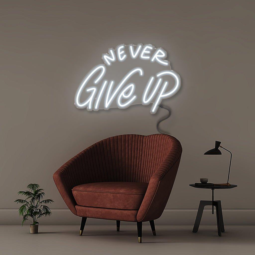 Never Give Up - Neonific - LED Neon Signs - 50 CM - Blue