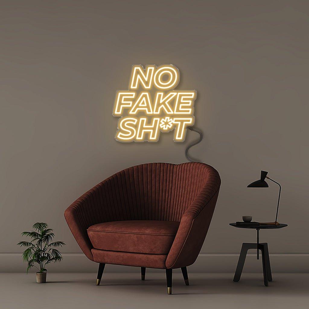 No Fake Shit - Neonific - LED Neon Signs - 50 CM - Blue