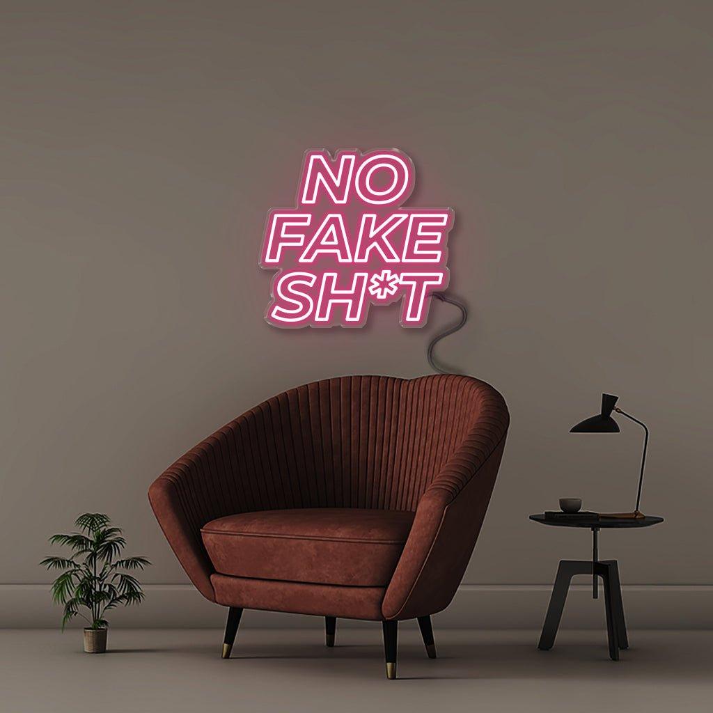 No Fake Shit - Neonific - LED Neon Signs - 50 CM - Blue