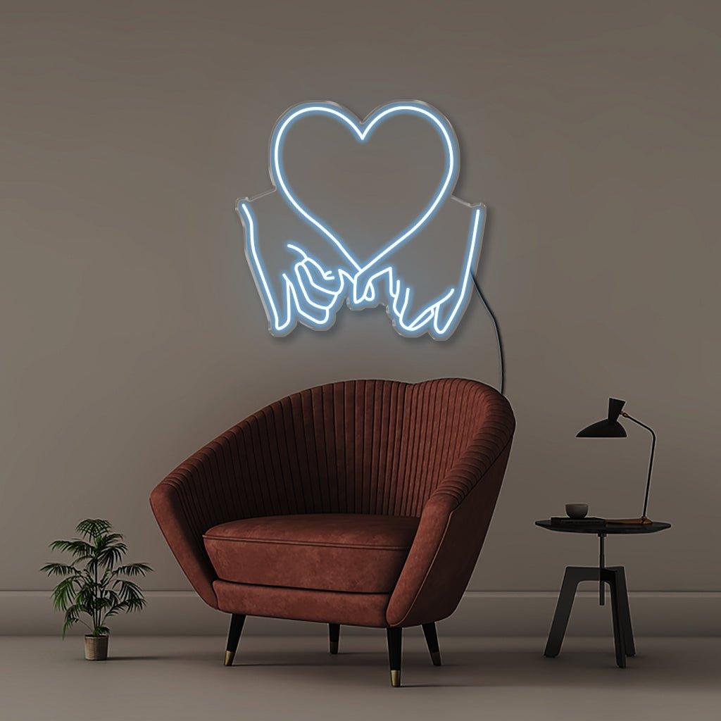 Promise Hands - Neonific - LED Neon Signs - 50 CM - Blue