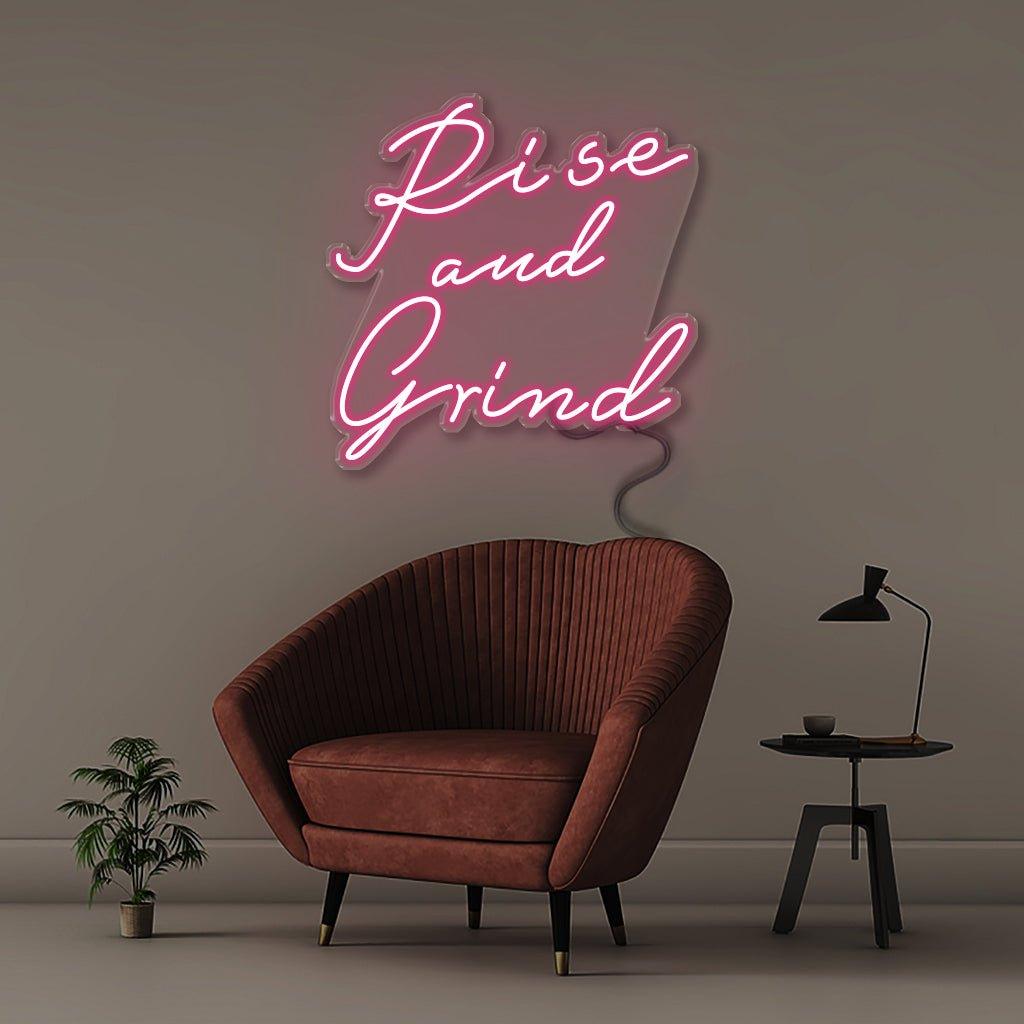 Rise and Grind - Neonific - LED Neon Signs - 60cm - White