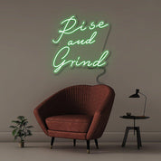 Rise and Grind - Neonific - LED Neon Signs - 60cm - White