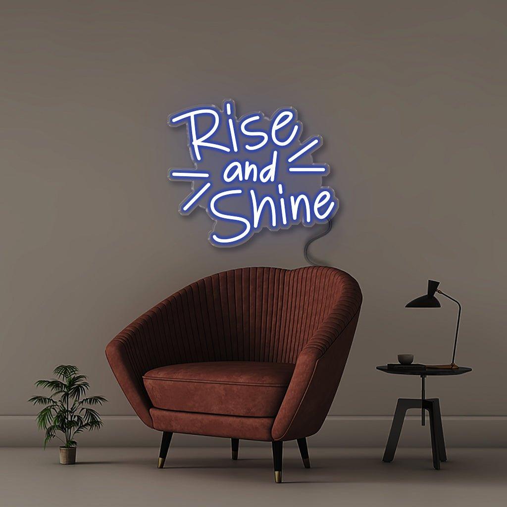 Rise & Grind on single line - Neonific - LED Neon Signs - 36" (91cm) - 