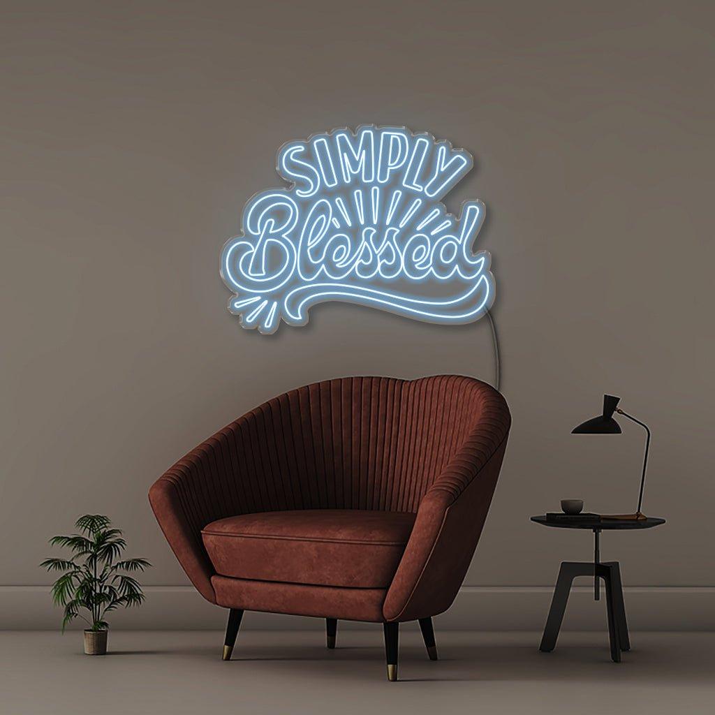 Simply Blessed - Neonific - LED Neon Signs - 100 CM - Blue