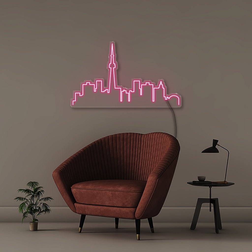Toronto Cityscape - Neonific - LED Neon Signs - 36" (91cm) - Pink