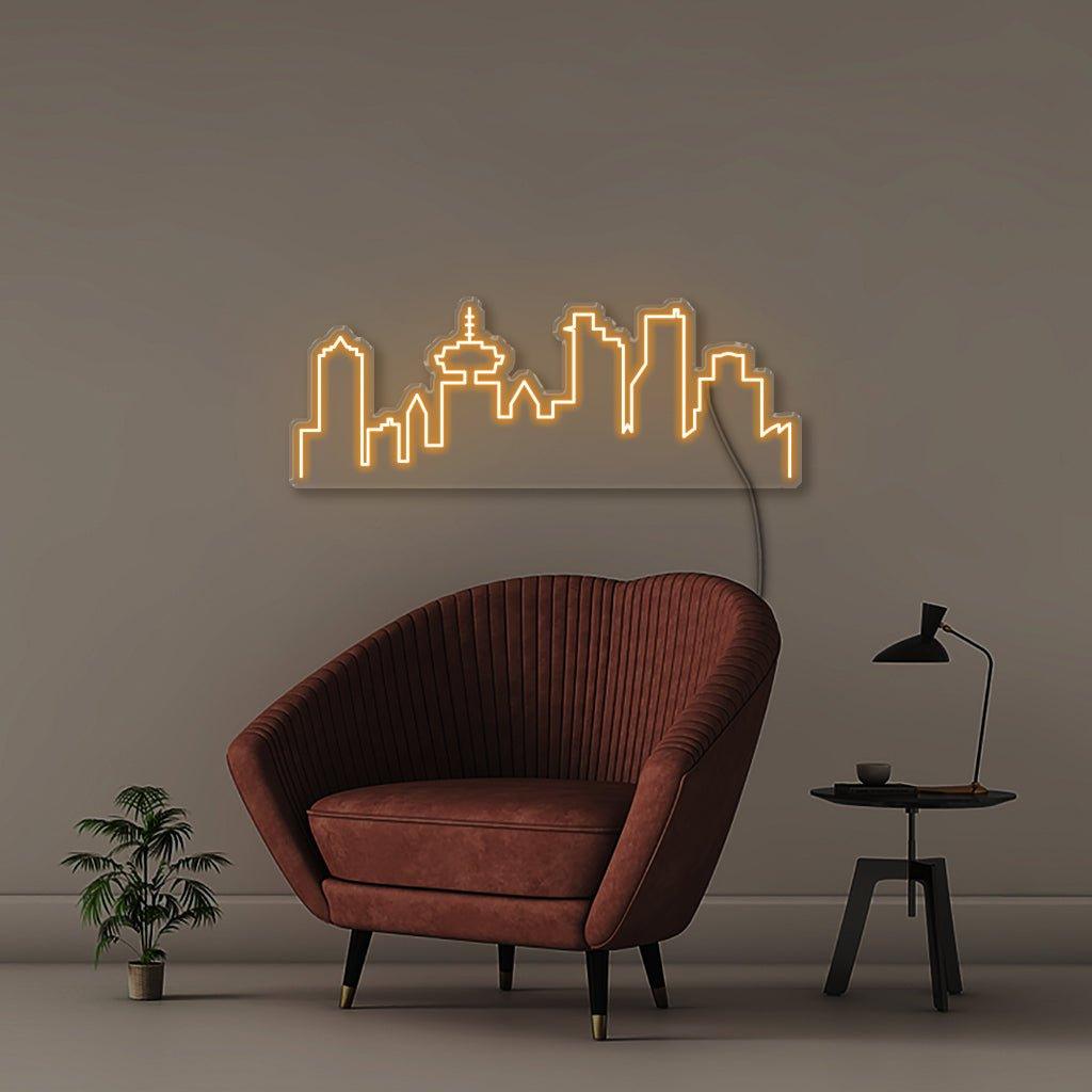 Vancouver Cityscape - Neonific - LED Neon Signs - 36" (91cm) - Orange