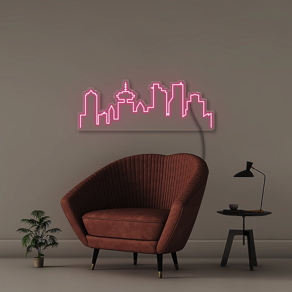 Vancouver Cityscape - Neonific - LED Neon Signs - 36" (91cm) - Pink