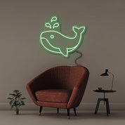 Whale - Neonific - LED Neon Signs - 18" (46cm) - Green