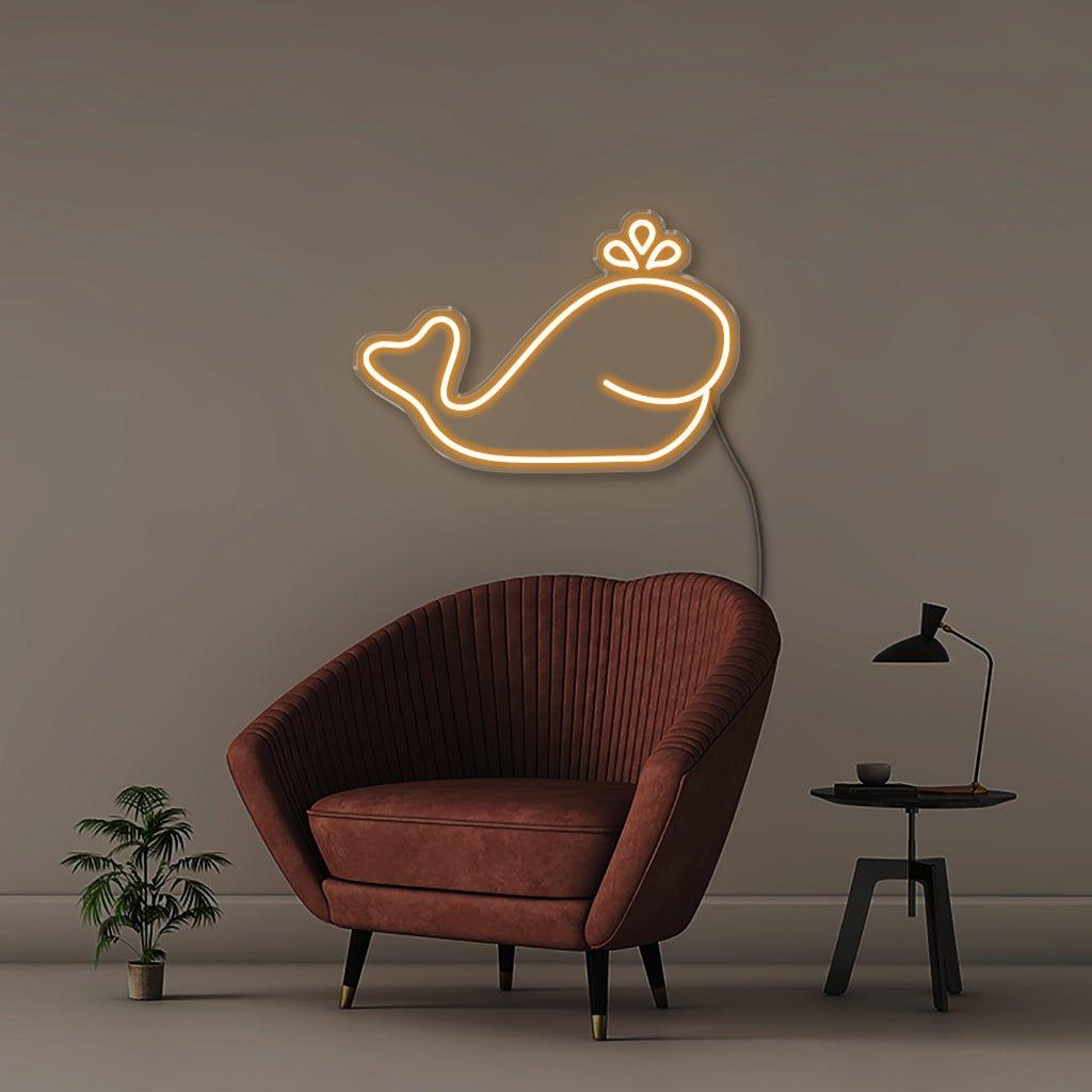 Whale - Neonific - LED Neon Signs - 18" (46cm) - Orange