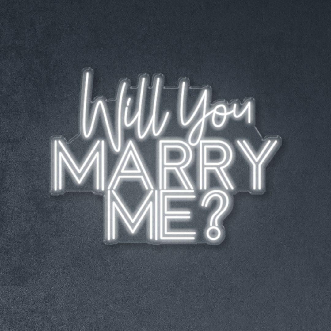 Will you marry me Double-lined - Neonific