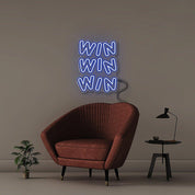 Win Win Win - Neonific - LED Neon Signs - 50 CM - Blue