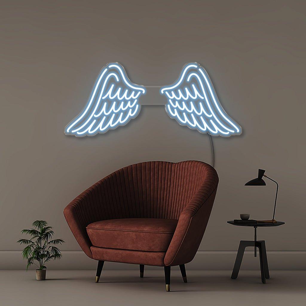 Wings - Neonific - LED Neon Signs - 30" (76cm) - Light Blue