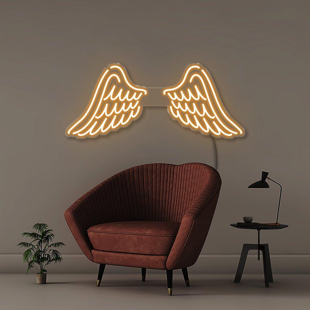 Wings - Neonific - LED Neon Signs - 30" (76cm) - Orange