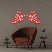 Wings - Neonific - LED Neon Signs - 30" (76cm) - Red