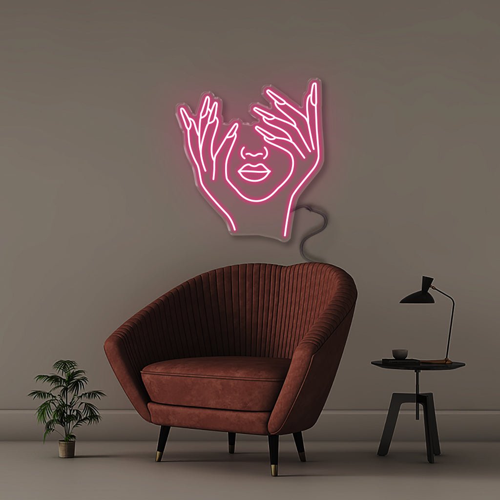 Woman Face - Neonific - LED Neon Signs - 24" (61cm) - Pink