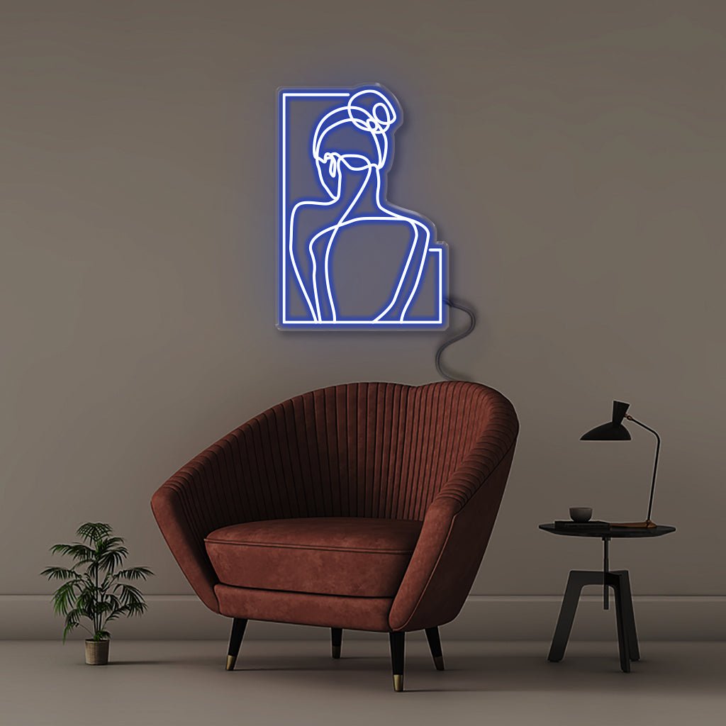 Woman - Neonific - LED Neon Signs - 30" (76cm) - Blue