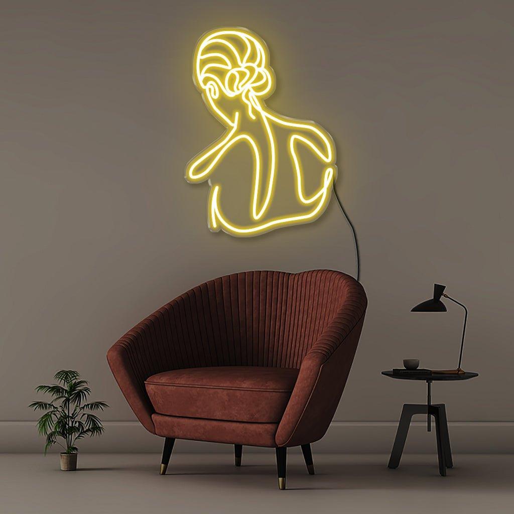 Womans Back - Neonific - LED Neon Signs - 30" (76cm) - Yellow