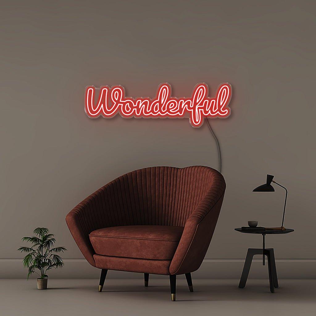 Wonderful - Neonific - LED Neon Signs - 36" (91cm) - Red