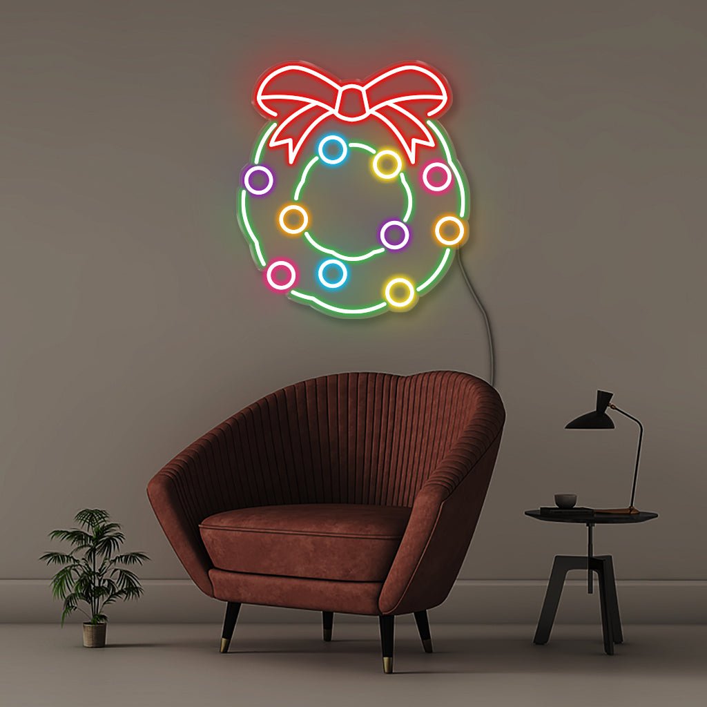 Wreath - Neonific - LED Neon Signs - 30" (76cm) - Multi - color