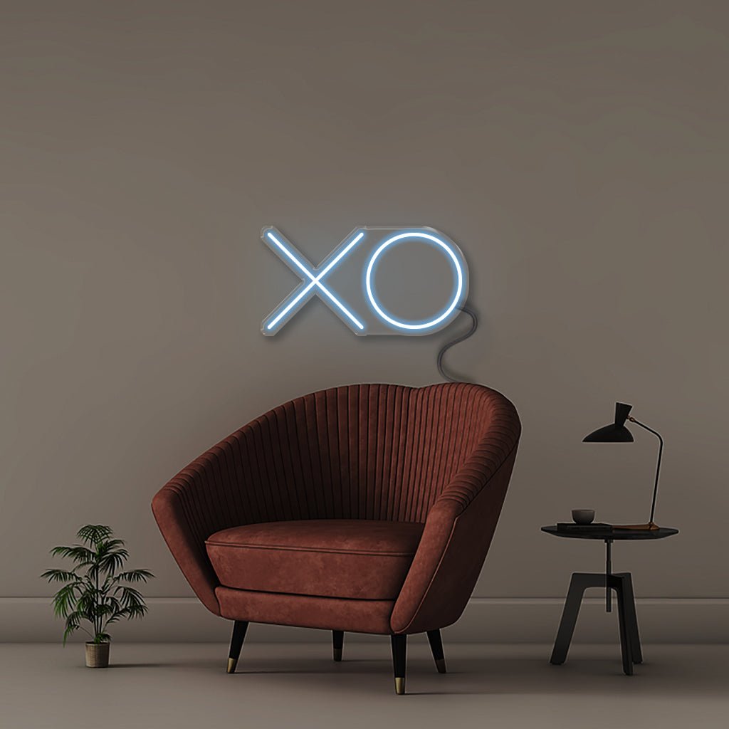XO - Neonific - LED Neon Signs - 12" (31cm) - Light Blue
