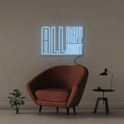 All Day All Night - Neonific - LED Neon Signs - 100 CM - Light Blue