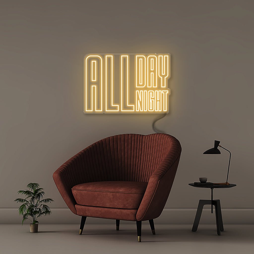 All Day All Night - Neonific - LED Neon Signs - 100 CM - Warm White