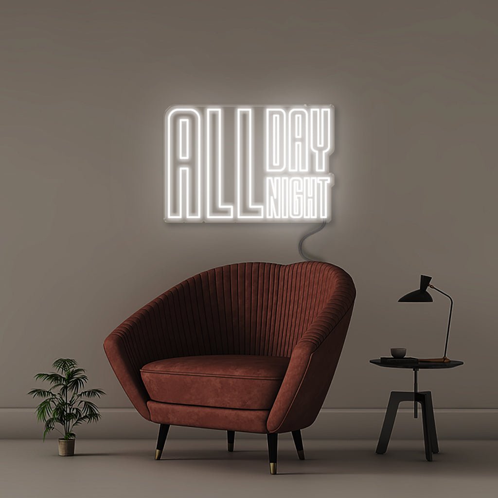 All Day All Night - Neonific - LED Neon Signs - 100 CM - White