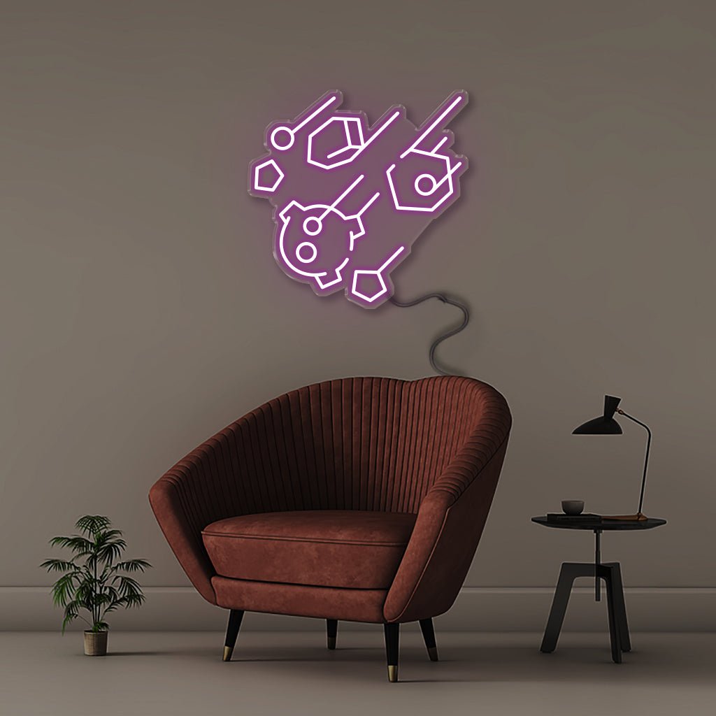 Asteroid - Neonific - LED Neon Signs - 50 CM - Purple