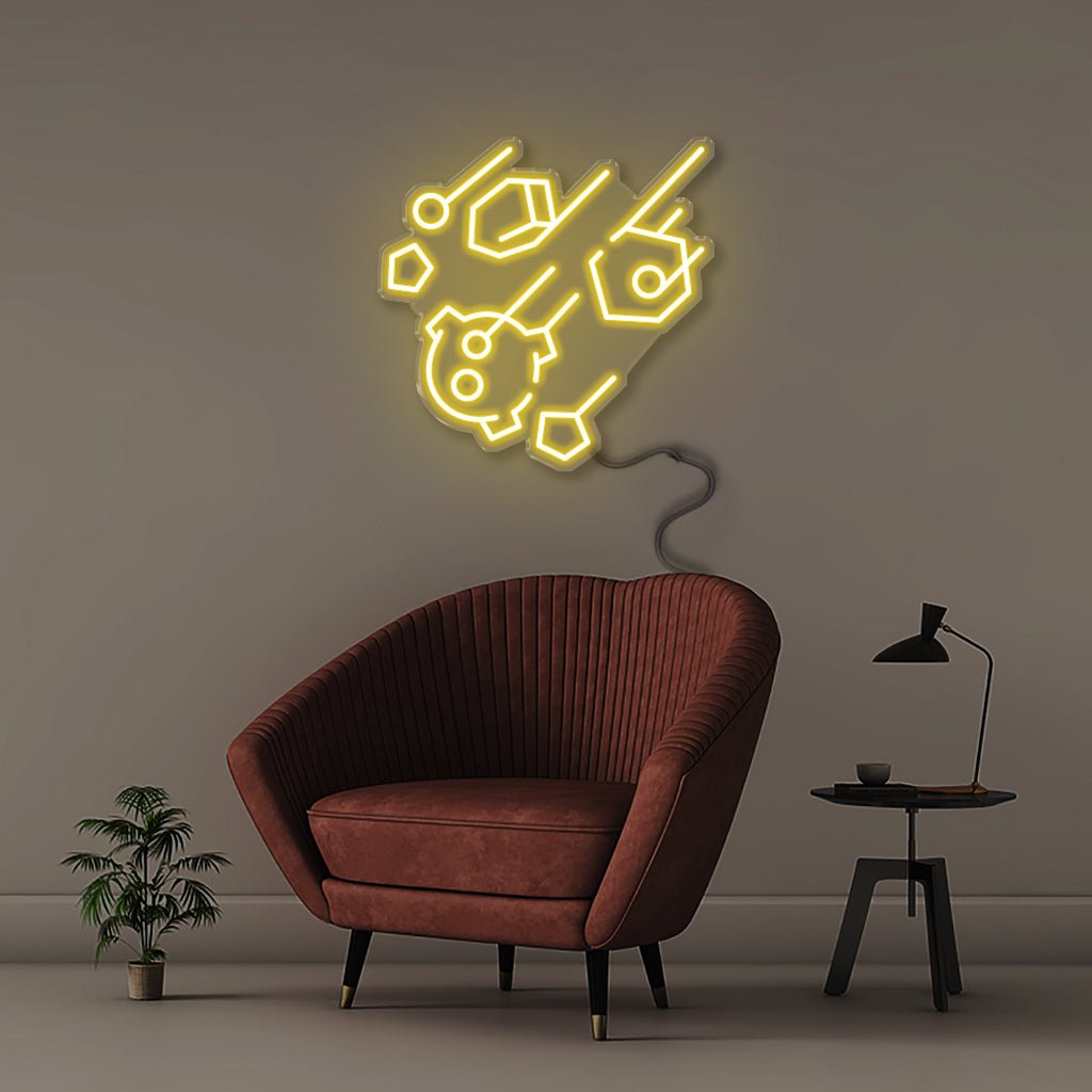 Asteroid - Neonific - LED Neon Signs - 50 CM - Yellow
