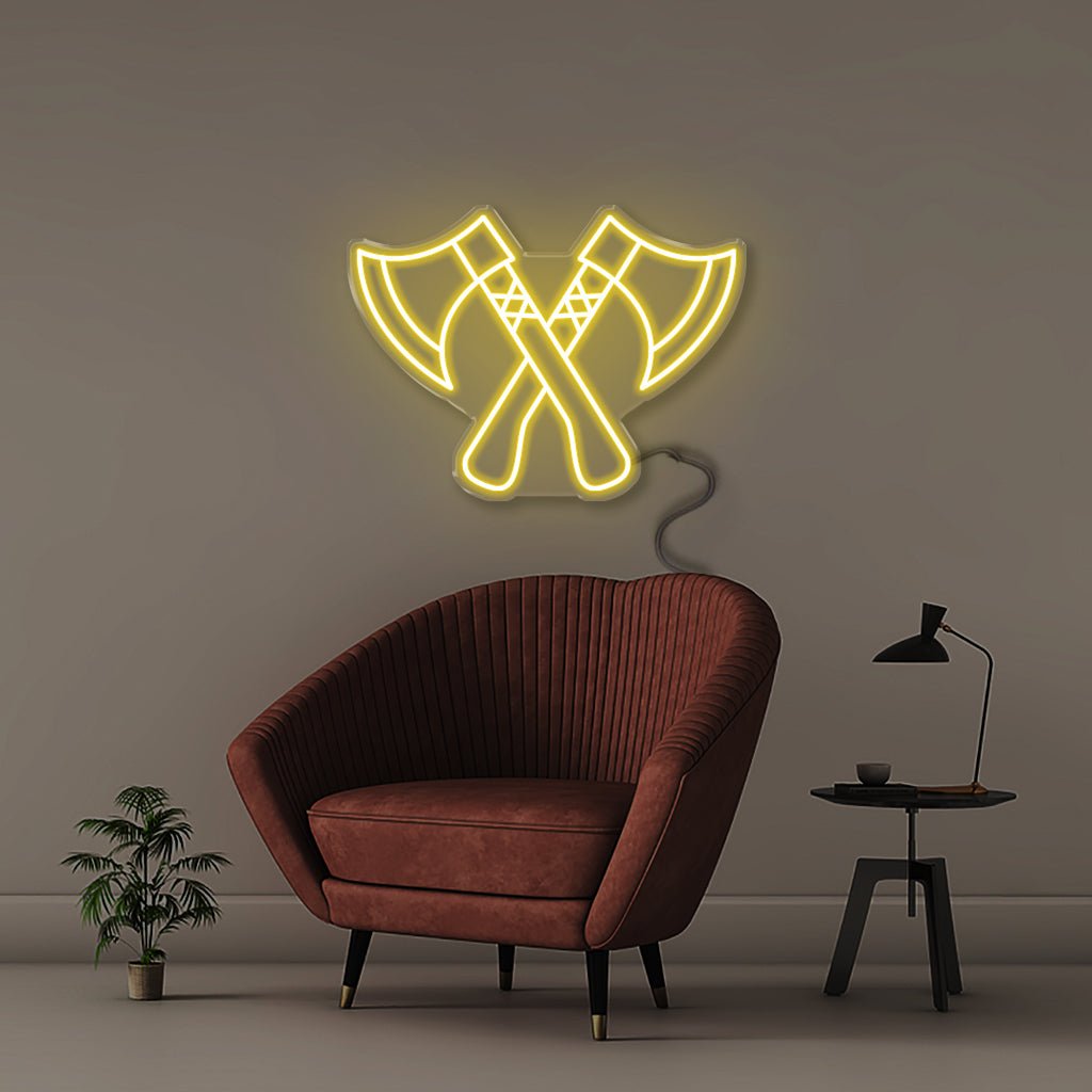 Axes - Neonific - LED Neon Signs - 50 CM - Yellow
