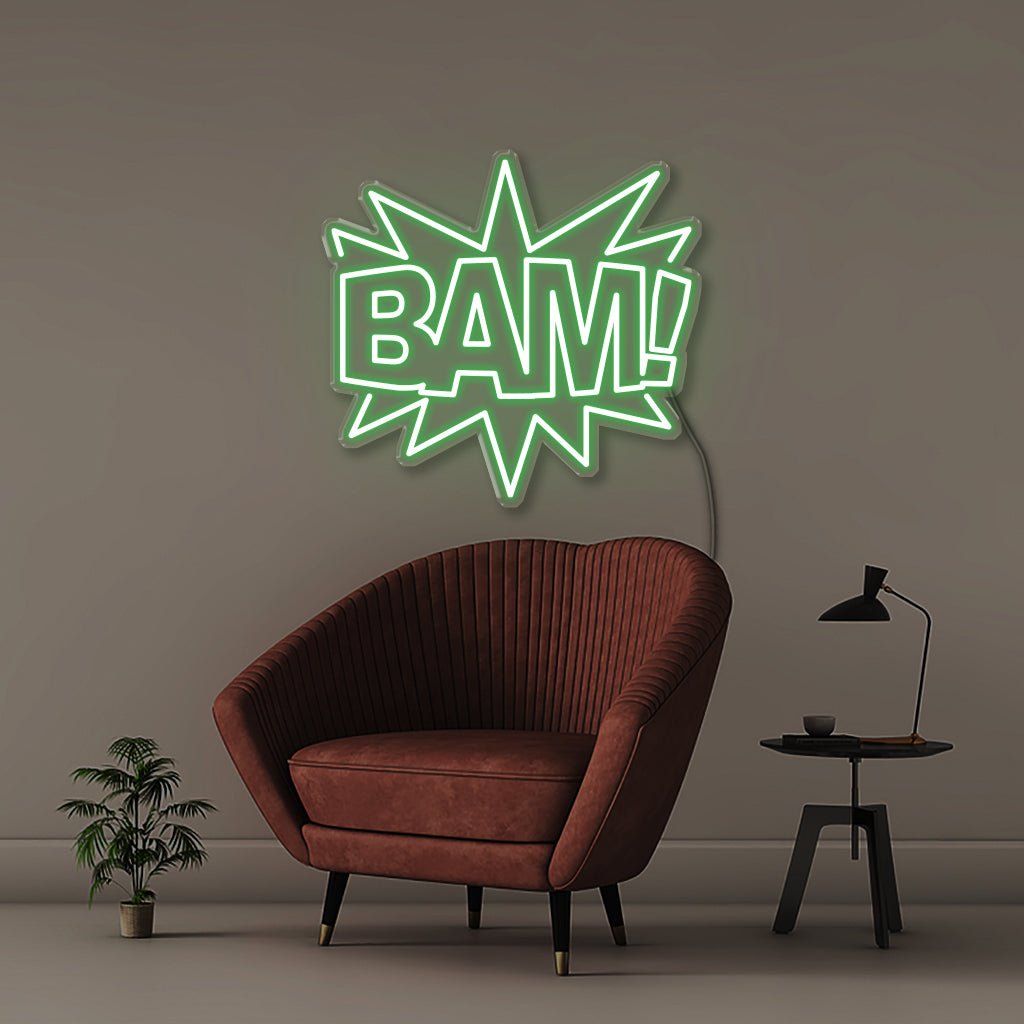 Bam - Neonific - LED Neon Signs - 50 CM - Green