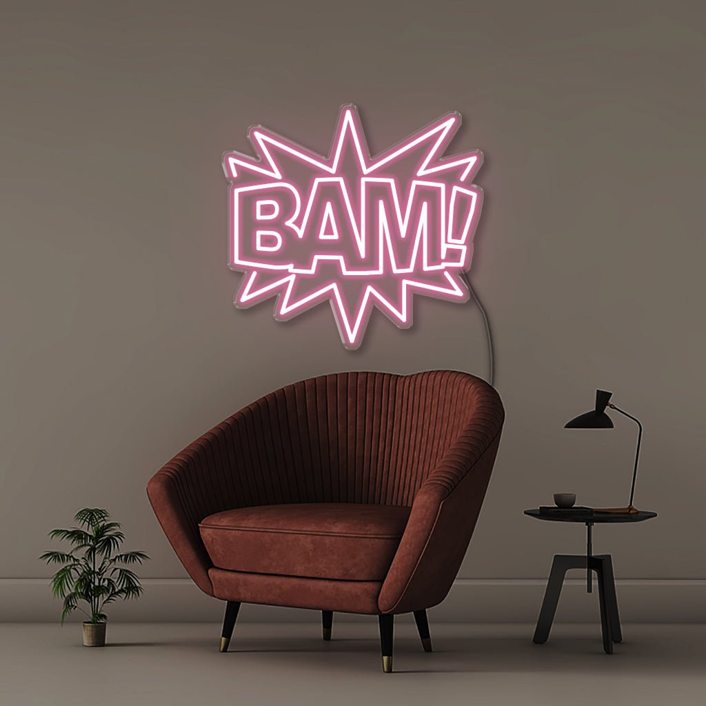 Bam - Neonific - LED Neon Signs - 50 CM - Light Pink