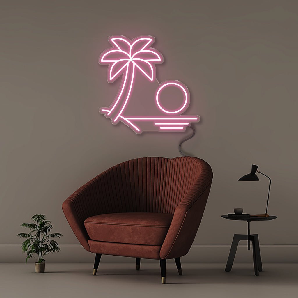 Beach - Neonific - LED Neon Signs - 50 CM - Light Pink