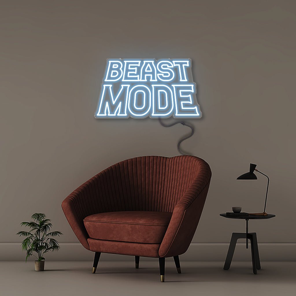Beastmode - Neonific - LED Neon Signs - 50 CM - Light Blue