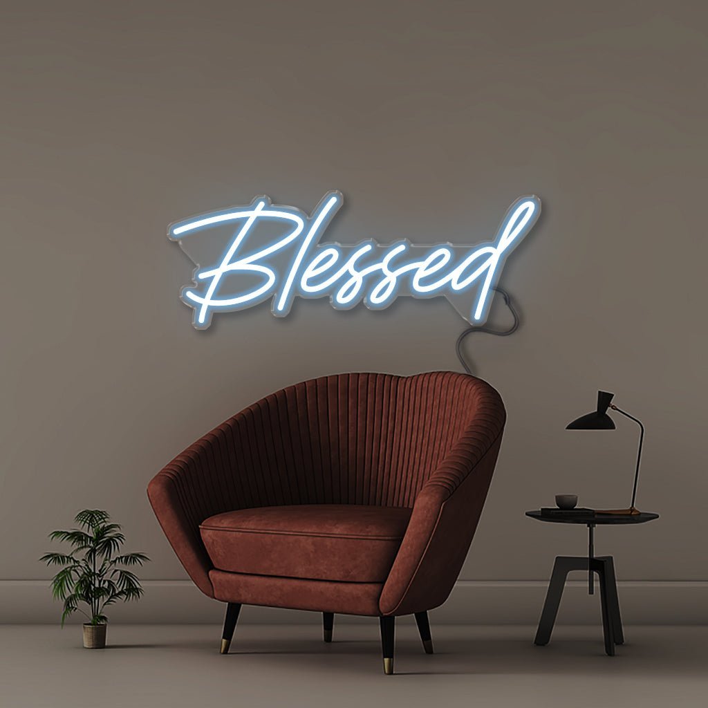 Blessed - Neonific - LED Neon Signs - 50 CM - Light Blue