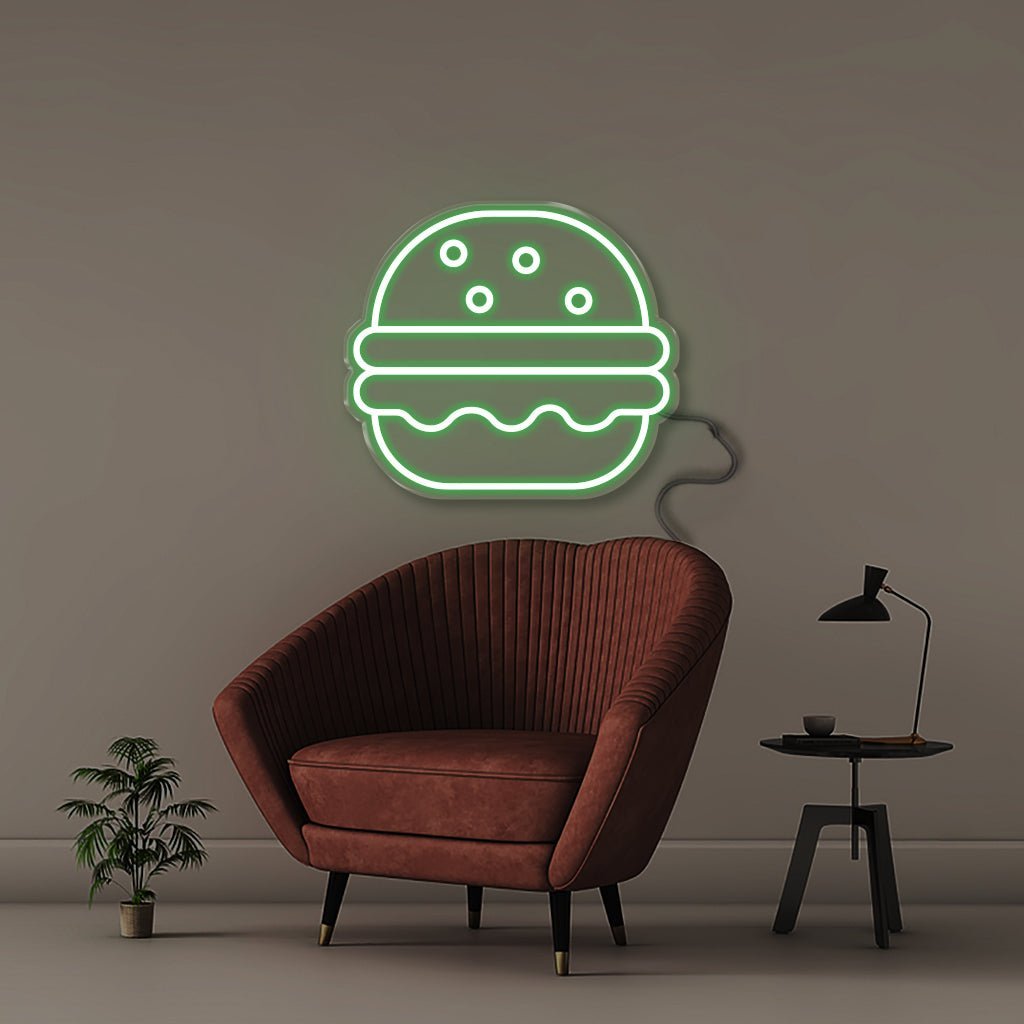 Burger - Neonific - LED Neon Signs - 50 CM - Green