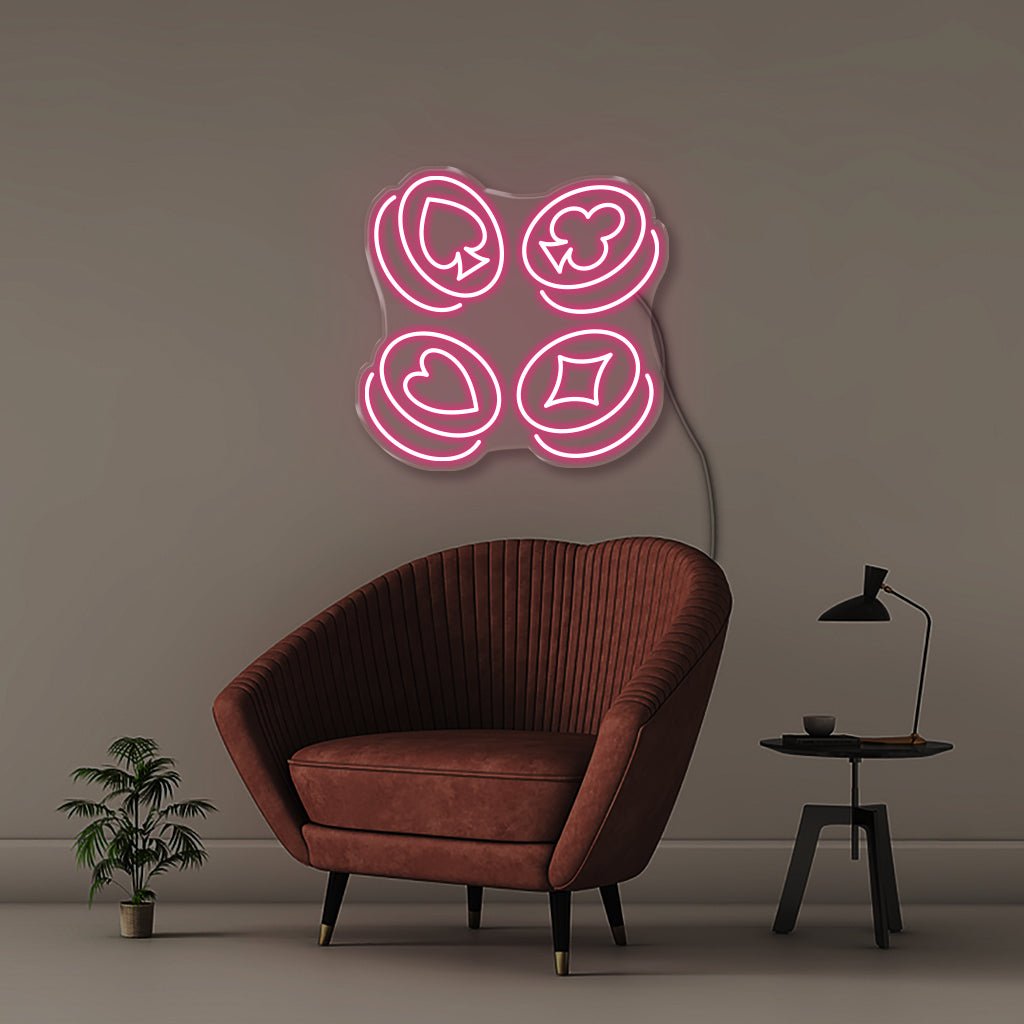 Card Symbols - Neonific - LED Neon Signs - 50 CM - Pink