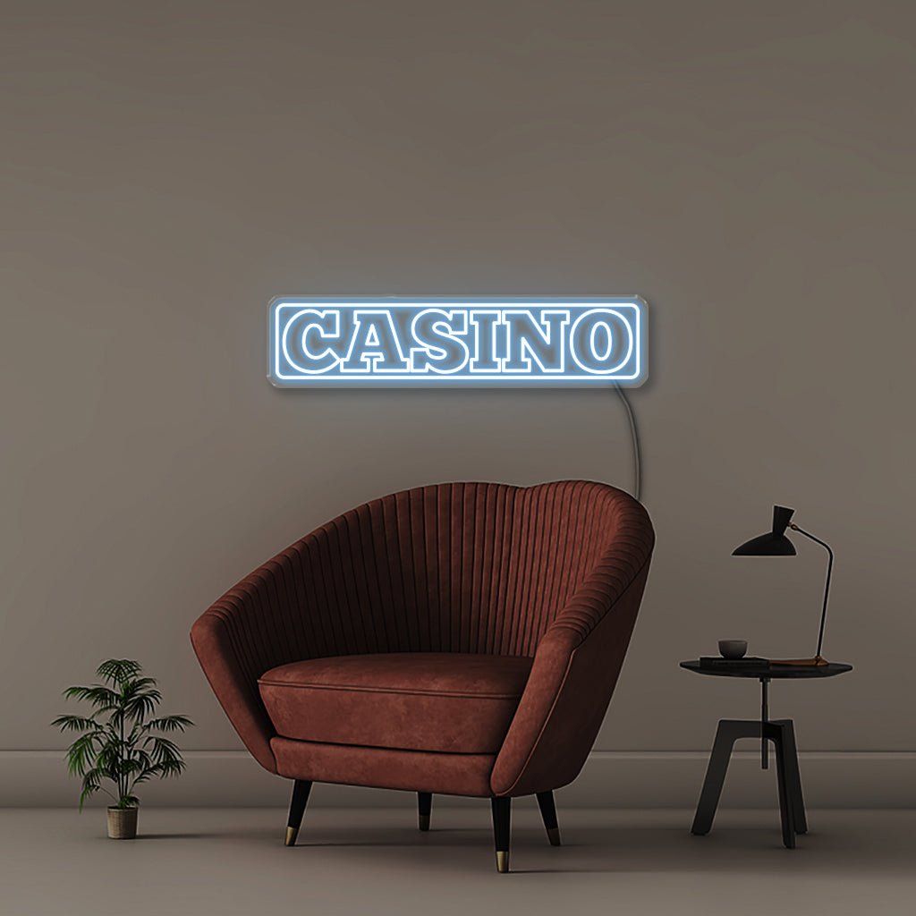 Casino Sign - Neonific - LED Neon Signs - 100 CM - Light Blue